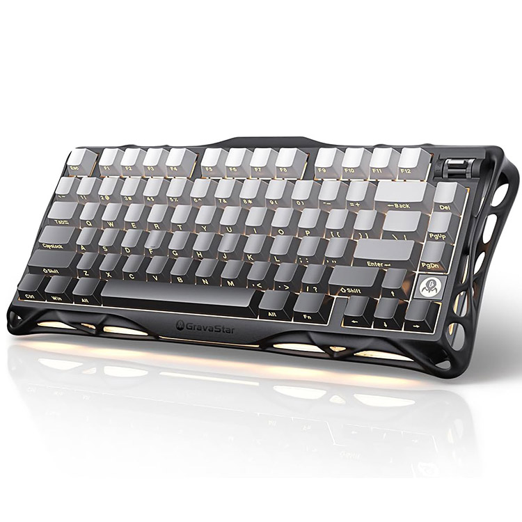 خرید کیبورد GravaStar Mercury K1 - بی‌سیم - سوییچ مکانیکی خطی با قابلیت تعویض سریع - نسخه Gradient Black